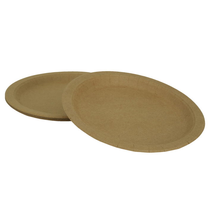 Engangstallerken i papir Ø23 cm 10 stk.